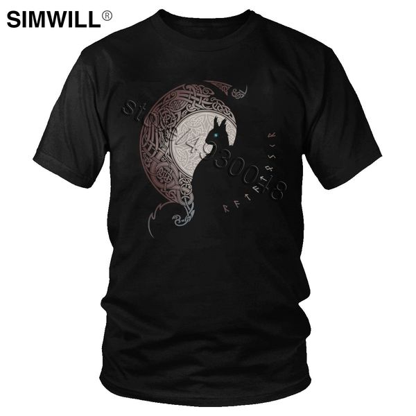 

brand design рататоск футболка для мужчин хлопок скандинавской мифологии белка футболка с коротким рукавом круглый воротник tee классический