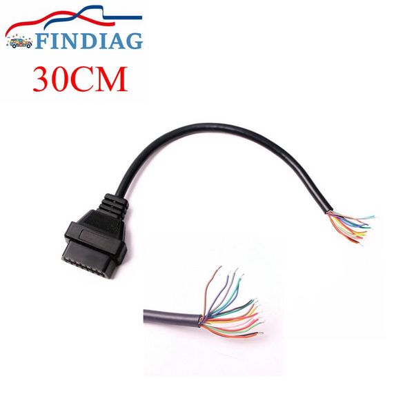 

2020 obd ii female converter obd2 16pin female extension opening cable car diagnostic interface connector