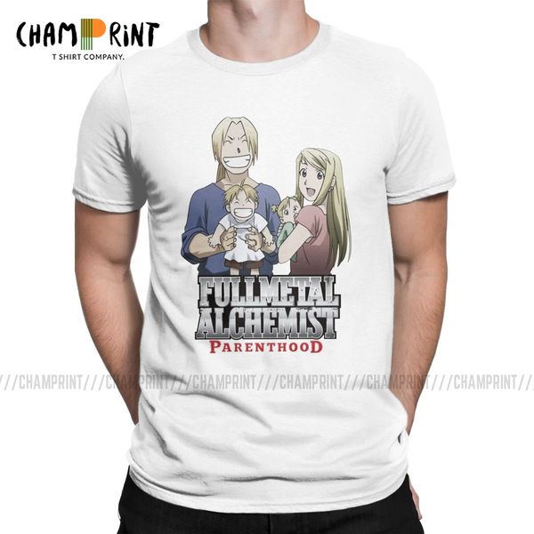 

fullmetal alchemist parenthood t shirt men funny t-shirt brotherhood pride anime elric edward tee shirt short sleeve clothing