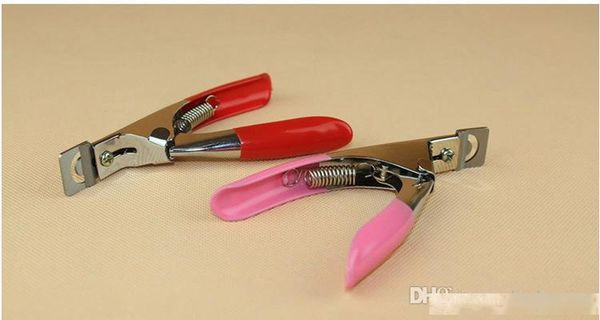 

800pcs/lot # 3-way acrylic uv gel false nail tip clipper cutter edge cutter tips pink ing