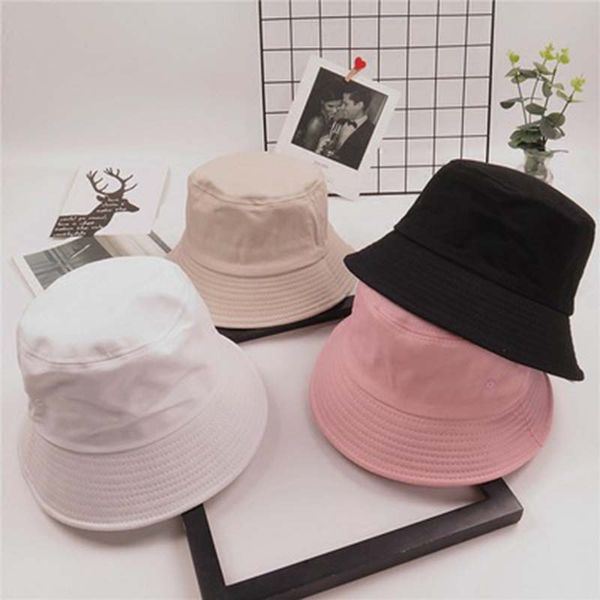 

fisherman hat men and women pure black white basin hat spring and summer harajuku literary leisure wild sun s21, Blue;gray