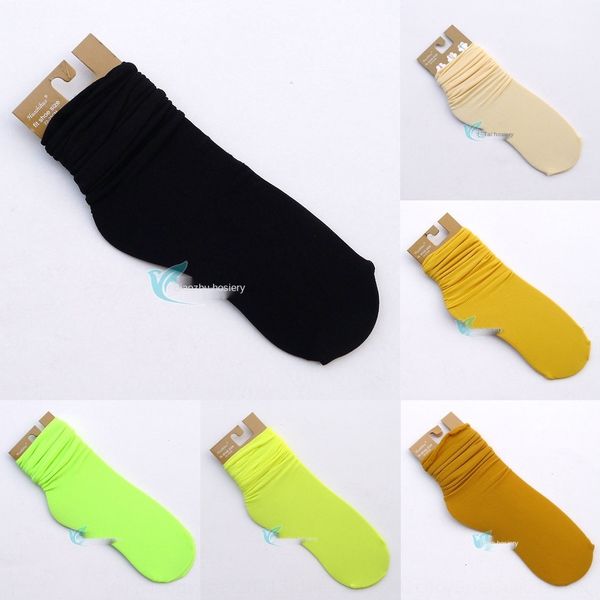 

spring and autumn velvet fluorescent heap thin women's natural curling two-way candy color stockings and socks candy socks stockings sa, Black