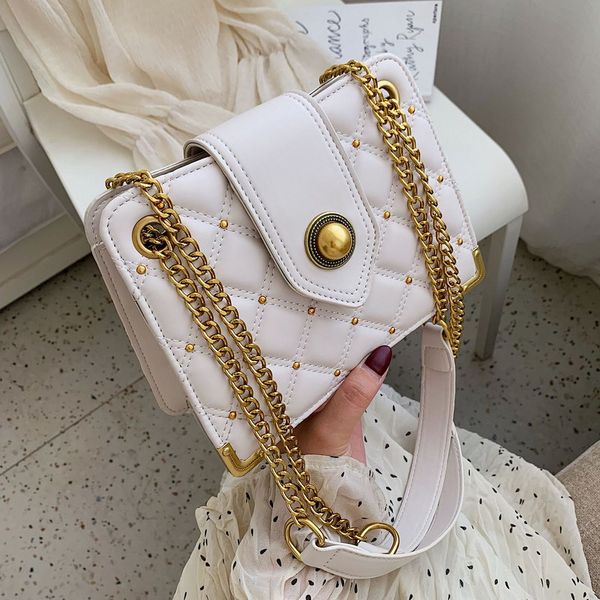

women's bags 2020 new simple wild shoulder texture casual messenger diamond chain bag luxury handbags women bags designer bolsos