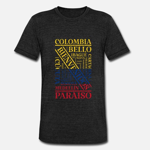 

colombia flag font cities t shirt men customize cotton plus size 3xl pattern anti-wrinkle authentic summer style letters shirt