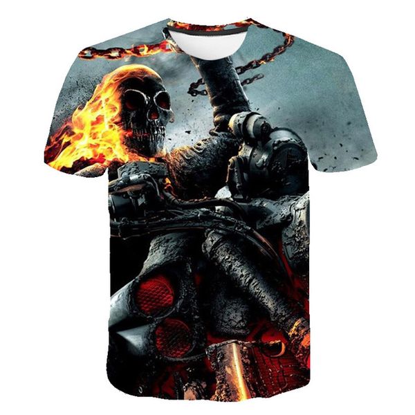 

o collar 3d skull street print knight comfortable 3d print shirts hippie comics horror men clothing