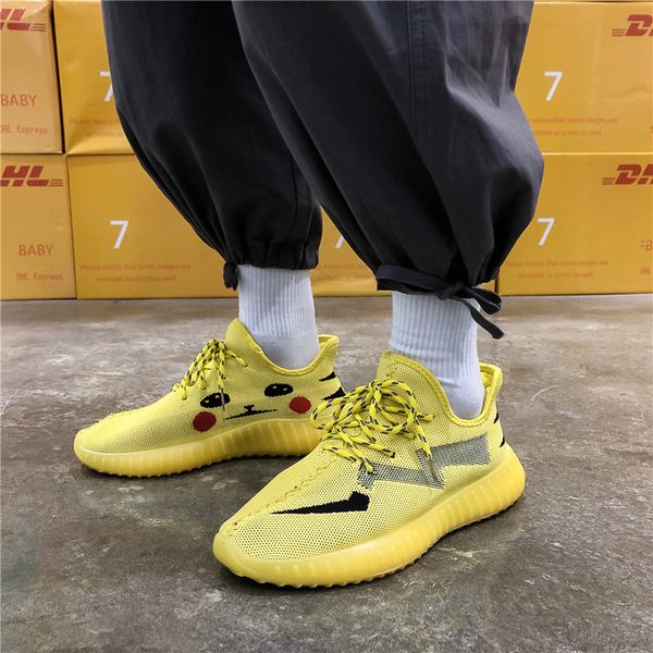 

damyuan men casual shoes fashion male sneakers breathable sports running shoes for man zapatos de hombre non-leather loafers, Black