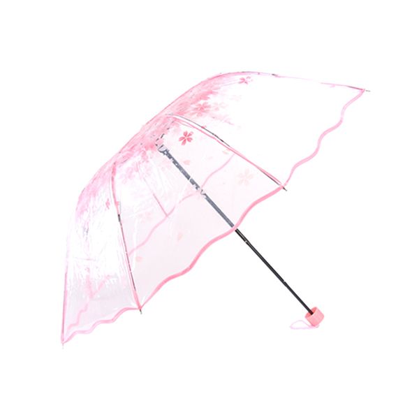 

women umbrella cute outdoor portable durable wind resistant strong 3 folding