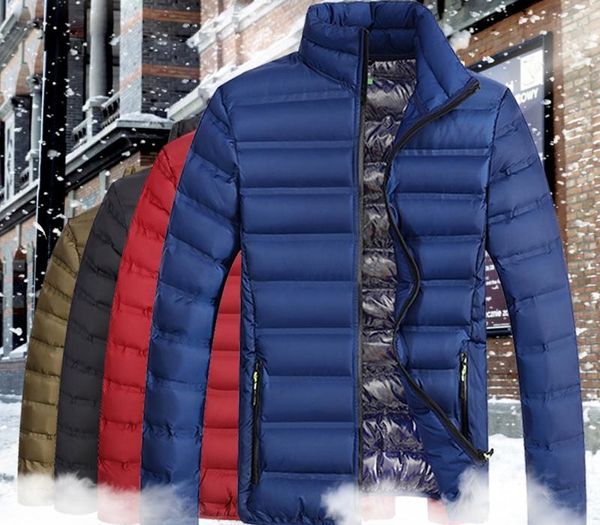 

winter jacket men lightweight windproof casual warm park jacket winter coat cotton padded windbreaker men ja1611, Black