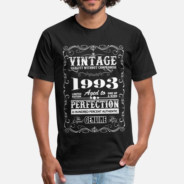 

premium vintage 1993 aged to perfection t shirt men printed short sleeve crew neck formal anti-wrinkle basic summer pictures shirt