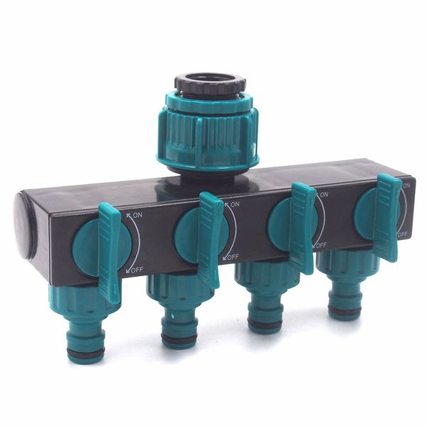 

4 way per hose splitters faucet shunt metal fittings garden tap connectors