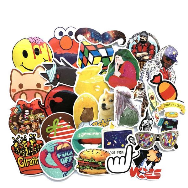 

superman animal creative stickers trolley case water cup computer pvc stickers
