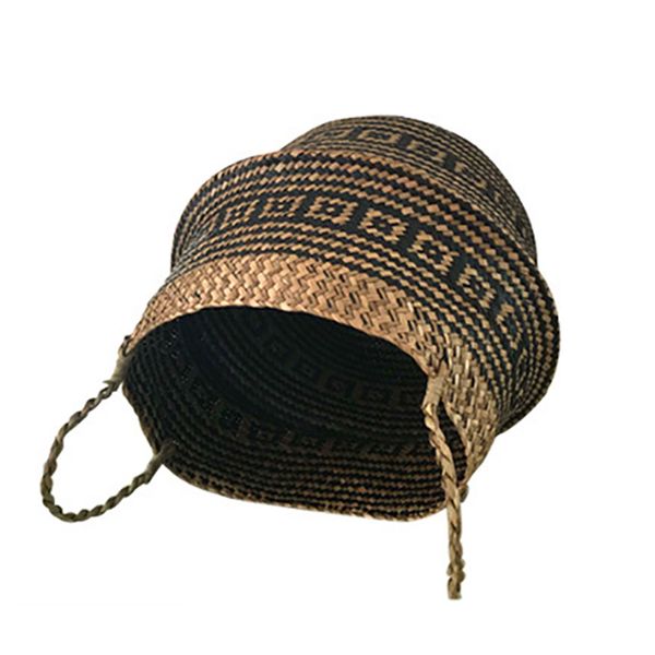 

sundries durable storage basket plant pot flower grain knitting with handle