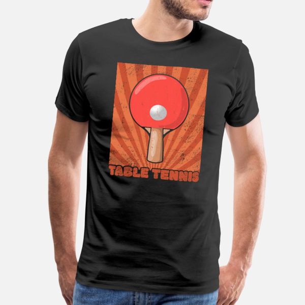 

table tennis sports racket ball retro vintage styl t shirt men custom tee shirt crew neck original fit fashion spring autumn vintage shirt