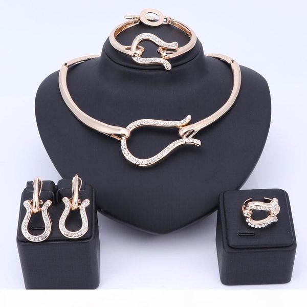 

ювелирные наборы позолоченные люкс для венчания rhinestone choker ожерелья серьги кольца браслет дубай ювелирных аксессуаров подарок, Slivery;golden