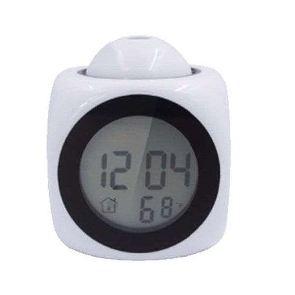 

new multifunctional digital alarm led projection clock with voice talking temperature display function
