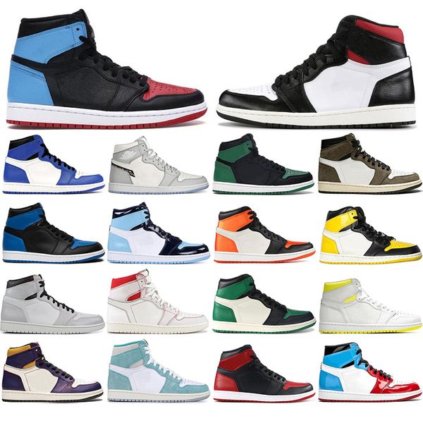 

jumpman 1 1s basketball shoes mocha pine green phantom obsidian bloodine gold toe women mens trainers sport sneakers 36-46