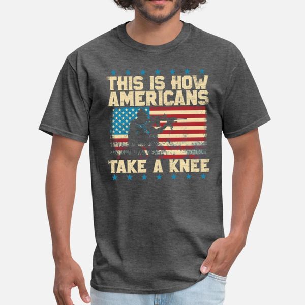 

this is how americans take a knee t shirt men printing tee shirt round collar vintage gift casual summer natural shirt