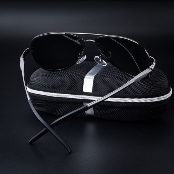

rimless polarized driving meatl frame blue mirror uv400 sunglasses for men with box fa9r, White;black