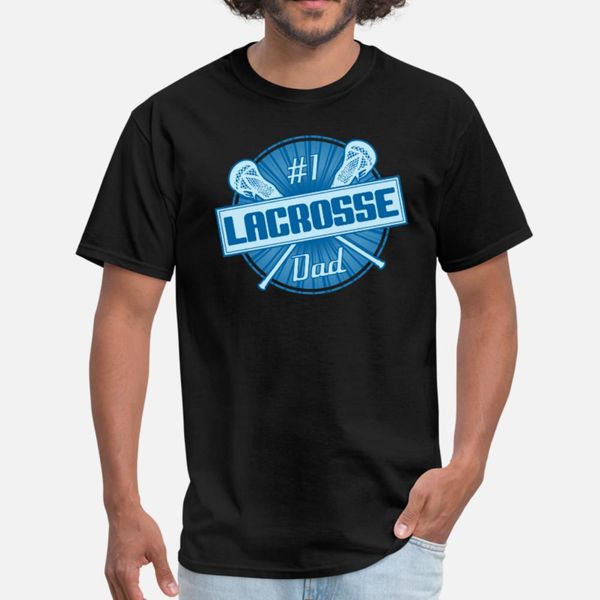

number 1 lacrosse dad t shirt men design cotton plus size 3xl original graphic authentic spring autumn letters shirt