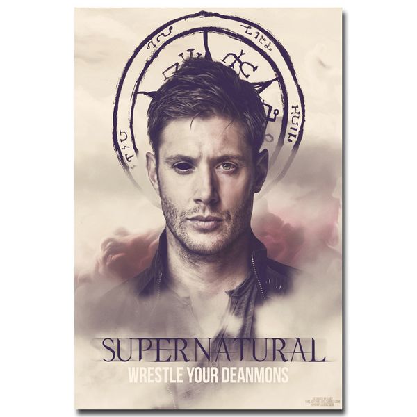 

nicoleshenting supernatural - devil ghost art silk fabric poster print 13x20 24x36inch tv series pictures wall decoration 030