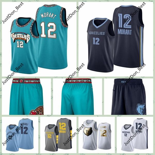 

2020 mens basketball jerseys 12 ja morant vancouver grizzlies city ja 12 morant edition swingman stitched jersey shorts, Black;red