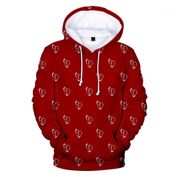 

hoodies character print american rapper casual hoodies spring long sleeve add wool teenager clothes juice wrld men, Black