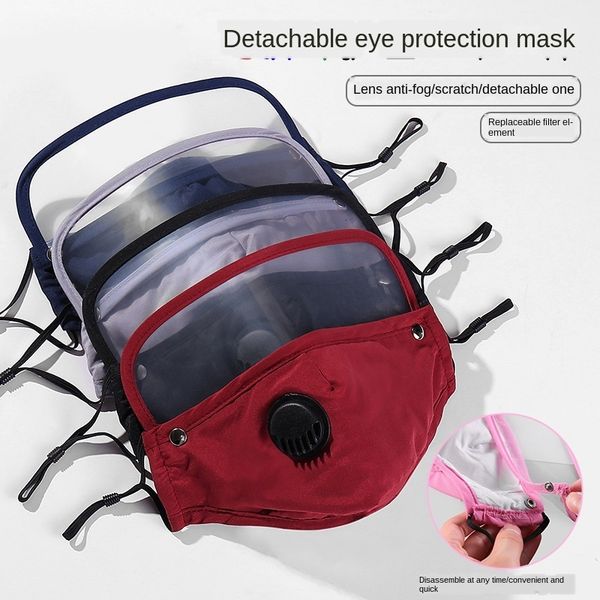 

protective with lens removable cotton filter integrated goggles mask1