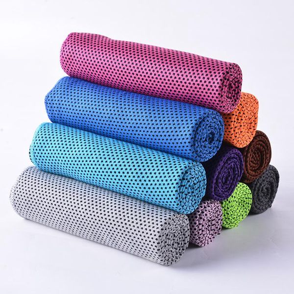

comfortable ice cold towel gym fitness sports exercise quick dry cooling towel summer outdoor perspiration evaporation towel sea shipping dd