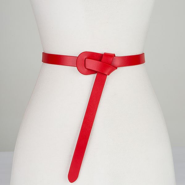 

new fashion strap belt woman dresses small belts thin real cowskin girl student knot belt soft genuine leather waistbands gifts, Black;brown