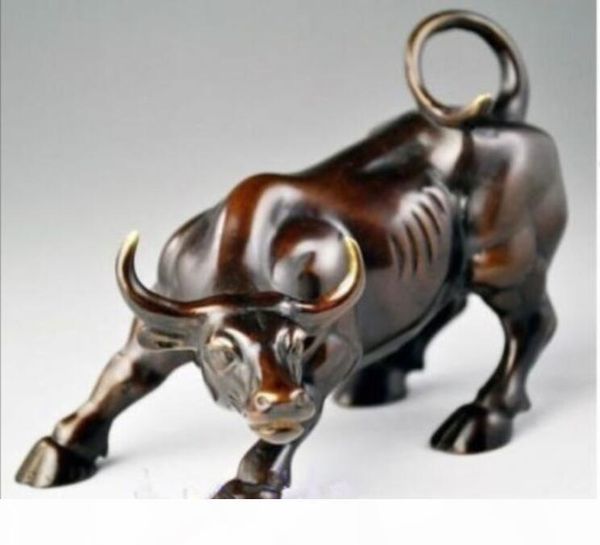 

big wall street bronze fierce bull ox статуя, Silver