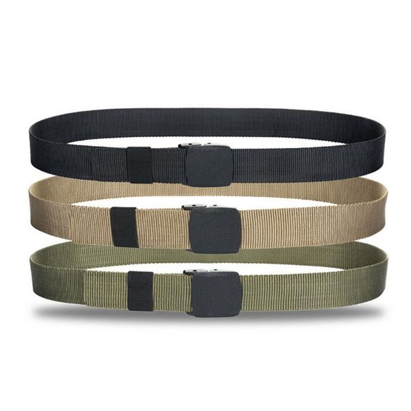

men women universal army style automatic buckle nylon belt 2020 new outdoor tactical waist belt for men female, Black;brown