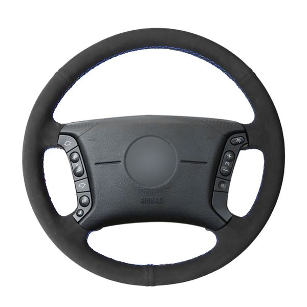 Coprivolante per auto in pelle scamosciata nera fai-da-te per bmw E46 318i 325i E39 E53 X5 Accessori ricambi