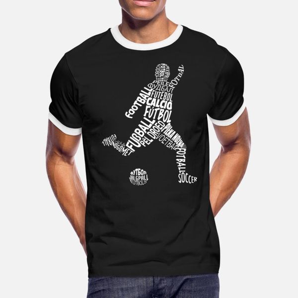 

soccer player in different languages t shirt men customized tee shirt o-neck slim fit funny casual summer letters shirt