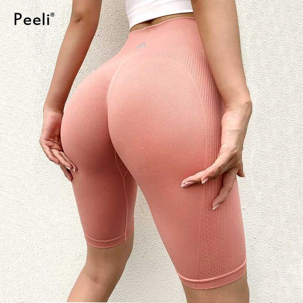 

high waist seamless gym shorts scrunch buwomen fitness clothes push up hip yoga shorts sports tights workout short leggings, White;red