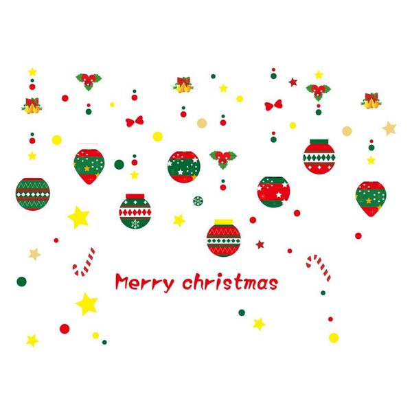 

glass electrosta shopping mall pvc stcikers decoration removable decor stickers wall home christmas stickers christmas window bbypau