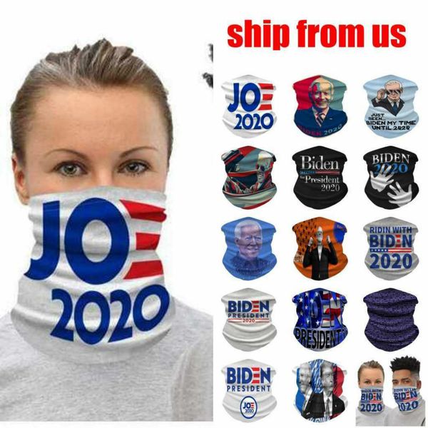 

US Stock~~ Masks Printing Biden Riding Mask Magic Scarf Headband Dustproof Shields Double Masks Outdoor Sprot Cycling Protective Neck FY9157