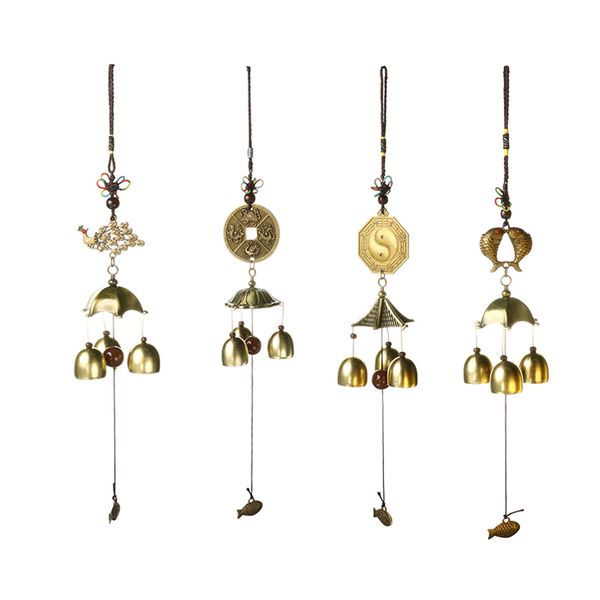 

copper wind-bell metal wind chime hanging decoration pendant door decoration pure copper bells feng shui decor pendant
