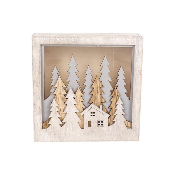 

christmas decorations decoration wooden light small box ornaments closet pendants festival