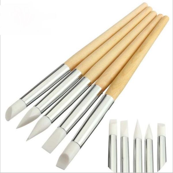 

nail art kits silicone pen artwork hollow set accessory 5pcs/set