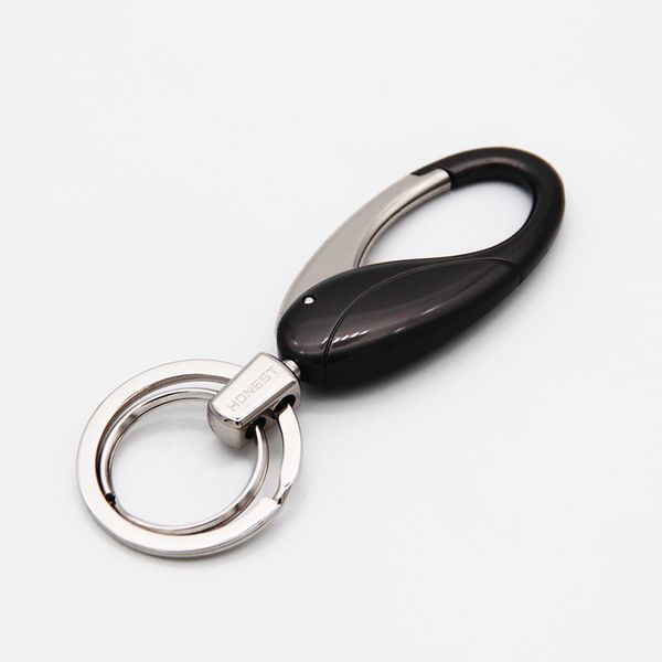 

honest high-grade men women simple keychain buckle car key chain holder ring jewelry 2020 gift keychains bag charm, Silver