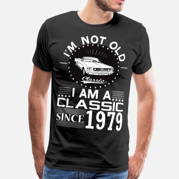 

classic since 1979 t shirt men personalized 100% cotton size s-3xl family sunlight comfortable spring autumn formal shirt