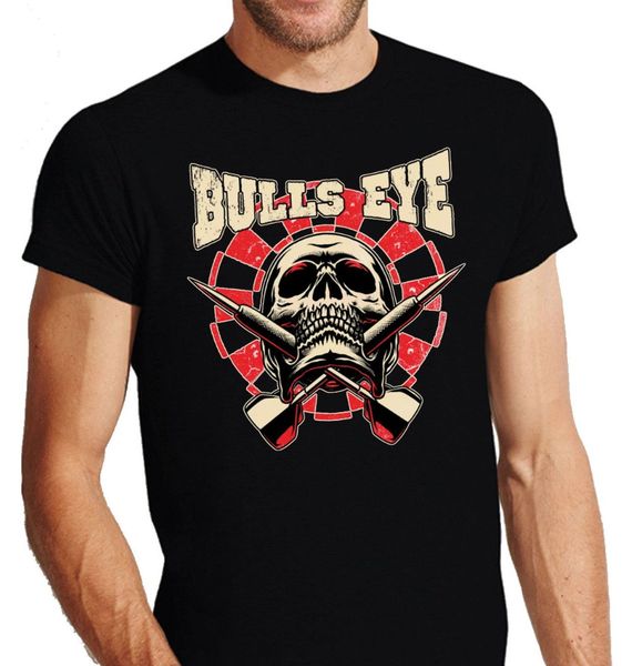 

2019 summer tee shirt dart t-shirt bulls eye totenkopf skull s-3xl o-neck t-shirt