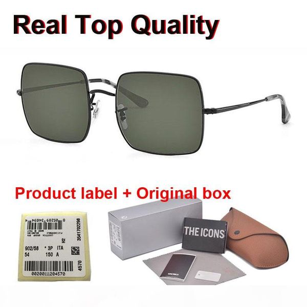 

new arrival glass lens shades oversized sunglasses men women square vintage sun glasses with original box, packages, accessories, everything, White;black