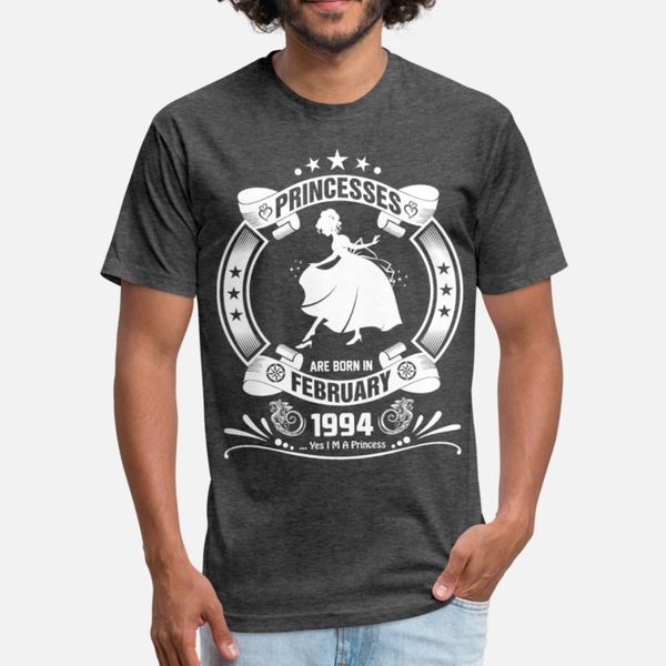 

принцесса рождаются в феврале 1994 тенниска мужчины designs тройник рубашки круглый воротник одежды сумасшедший смешные повседневный весна ф