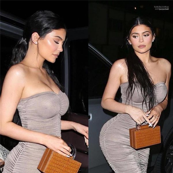 

kardashian bodycon dresses pleated peplum ladies club dresses fashion strapless womens apparel kim, White;black