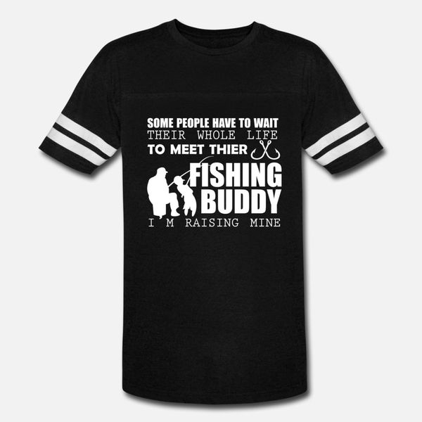 

fishing buddy dad t shirt men customize cotton round neck family loose funny summer pattern shirt
