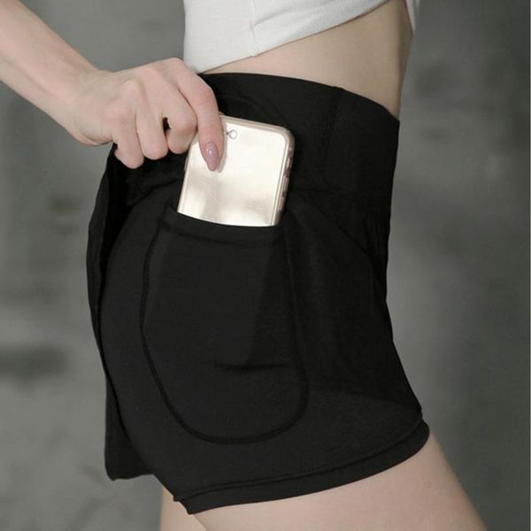 

elastic with pocket fitness sports shorts yoga shorts casual knickers compression stretchy stretch sport leggings, White;red