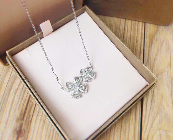 

chanting four-leaf clover necklace bracelet earrings iced out chains jewelry necklace mens 14k gold chains rings cuban link chain, Silver