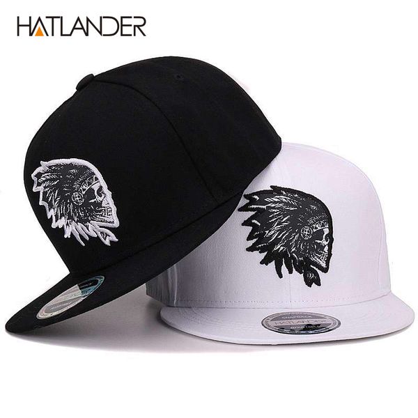 

[hatlander]embroidery skull baseball caps hats hip hop snapbacks flat brim bones gorra sports snapback caps for men women unisex, Blue;gray