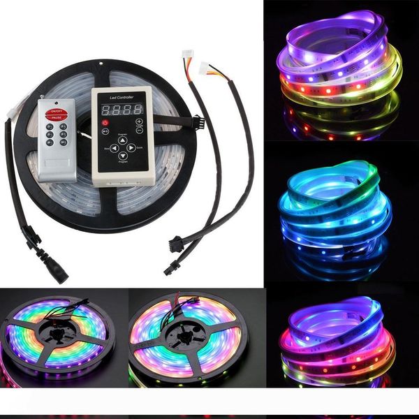 

5m 6803 ic dream magic color led strip 5050 rgb 6803 led strip light waterproof 133 magic dream color 6803 remote controller